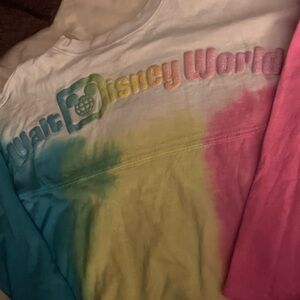Walt Disney World Parks puffy Kids girls Tie-Dye Shirt size medium